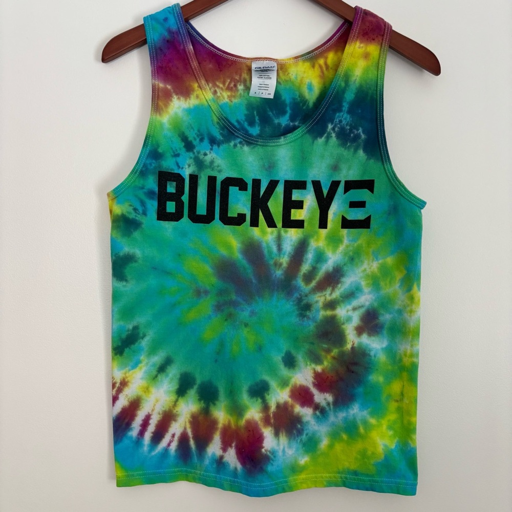 Alpha Xi Delta | Ohio State Buckeye Tye Dye Colorful Casual Sporty Tank | Size S